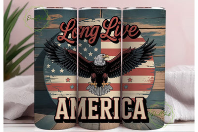Patriotic Eagle 20oz Tumbler Wrap Sublimation PixelChick 