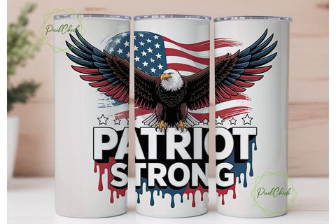 Patriotic Eagle 20oz Tumbler Wrap Sublimation PixelChick 