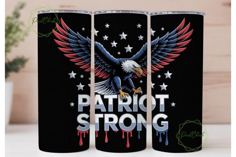 Patriotic Eagle 20oz Tumbler Wrap Sublimation PixelChick 