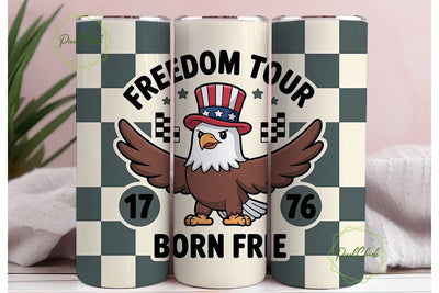 Patriotic Eagle 20oz Tumbler Wrap Sublimation PixelChick 