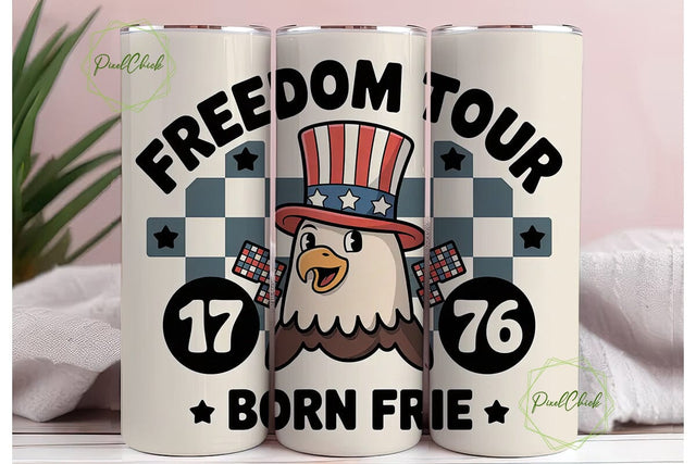 Patriotic Eagle 20oz Tumbler Wrap Sublimation PixelChick 