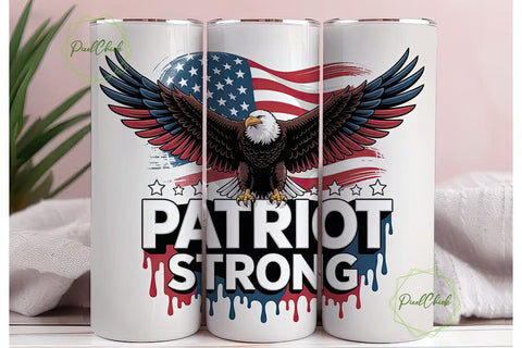 Patriotic Eagle 20oz Tumbler Wrap Sublimation PixelChick 