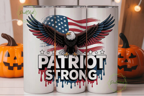 Patriotic Eagle 20oz Tumbler Wrap Sublimation PixelChick 