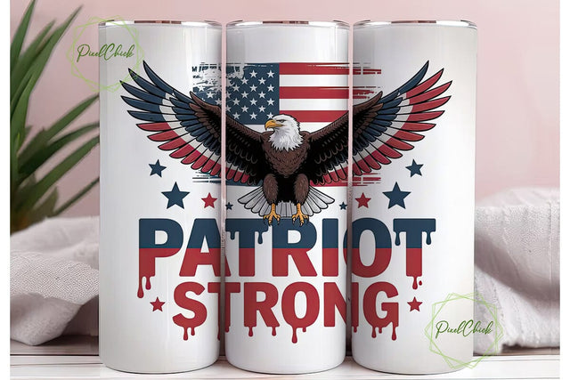 Patriotic Eagle 20oz Tumbler Wrap Sublimation PixelChick 