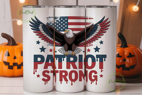 Patriotic Eagle 20oz Tumbler Wrap Sublimation PixelChick 