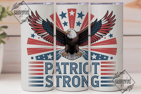 Patriotic Eagle 20oz Tumbler Wrap Sublimation sassyprint 