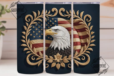 Patriotic Eagle 20oz Tumbler Wrap Sublimation sassyprint 
