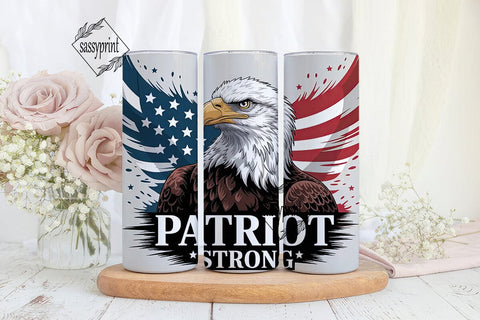 Patriotic Eagle 20oz Tumbler Wrap Sublimation sassyprint 
