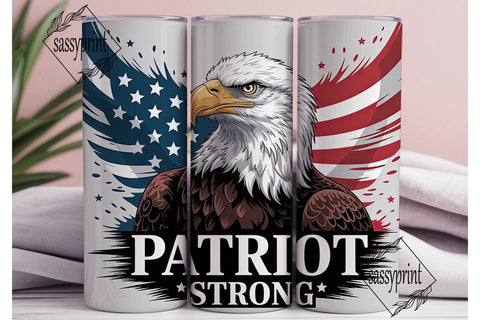 Patriotic Eagle 20oz Tumbler Wrap Sublimation sassyprint 