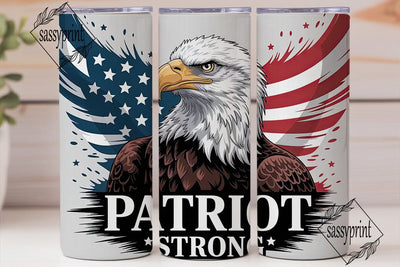 Patriotic Eagle 20oz Tumbler Wrap Sublimation sassyprint 