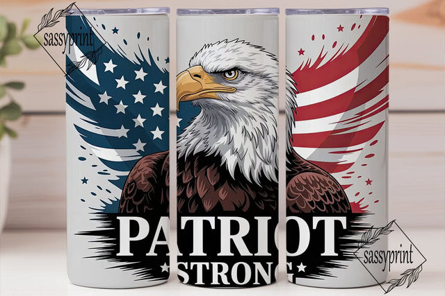 Patriotic Eagle 20oz Tumbler Wrap Sublimation sassyprint 