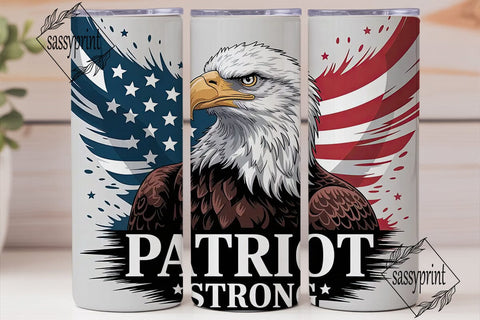 Patriotic Eagle 20oz Tumbler Wrap Sublimation sassyprint 