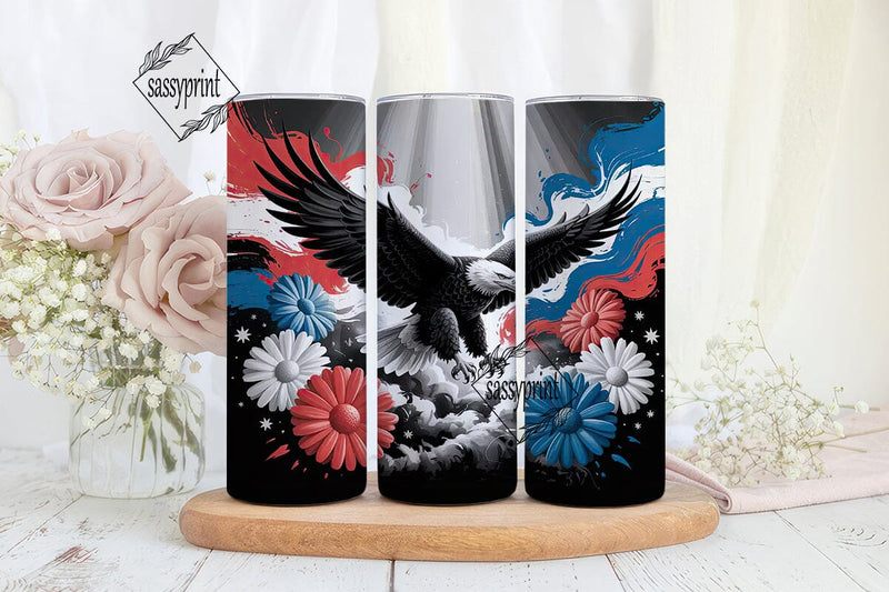 Patriotic Eagle 20oz Tumbler Wrap Sublimation sassyprint 