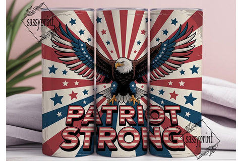 Patriotic Eagle 20oz Tumbler Wrap Sublimation sassyprint 
