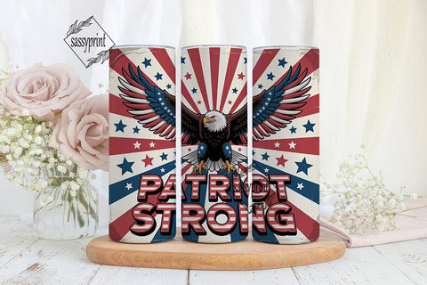 Patriotic Eagle 20oz Tumbler Wrap Sublimation sassyprint 