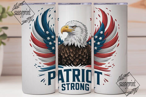 Patriotic Eagle 20oz Tumbler Wrap Sublimation sassyprint 
