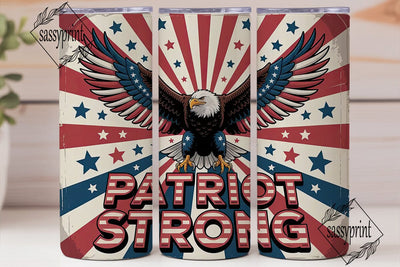Patriotic Eagle 20oz Tumbler Wrap Sublimation sassyprint 