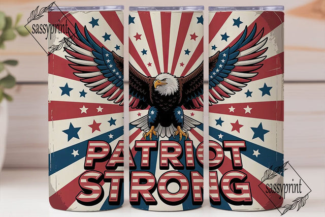 Patriotic Eagle 20oz Tumbler Wrap Sublimation sassyprint 