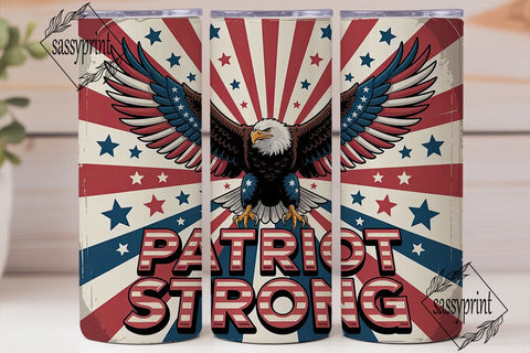 Patriotic Eagle 20oz Tumbler Wrap Sublimation sassyprint 