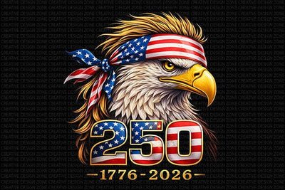 Patriotic Eagle 250 Anniversary PNG | American Pride Shirt Design SVG BillahCrafts 