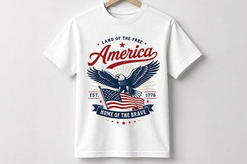 Patriotic Eagle American Flag PNG USA Pride Sublimation Design SVG BillahCrafts 