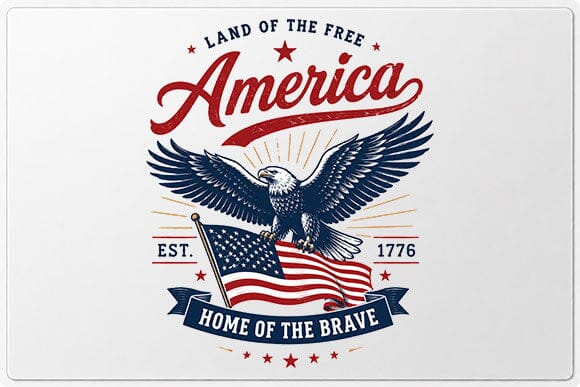 Patriotic Eagle American Flag PNG USA Pride Sublimation Design SVG BillahCrafts 
