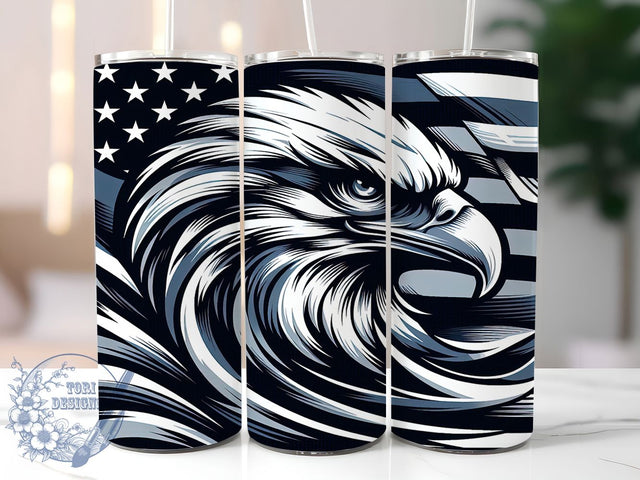 Patriotic Eagle Flag 4th of July Tumbler, Eagle Flag Sublimation Design, Patriotic Skinny Tumbler Wrap, American Flag Drinkware, Independence Day Sublimation, USA Pride Tumbler Wrap, Freedom Eagle Design Sublimation ToriDesigns 