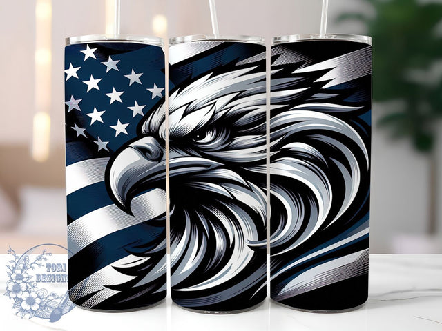 Patriotic Eagle Flag 4th of July Tumbler, Eagle Flag Sublimation Design, Patriotic Skinny Tumbler Wrap, American Flag Drinkware, Independence Day Sublimation, USA Pride Tumbler Wrap, Freedom Eagle Design Sublimation ToriDesigns 