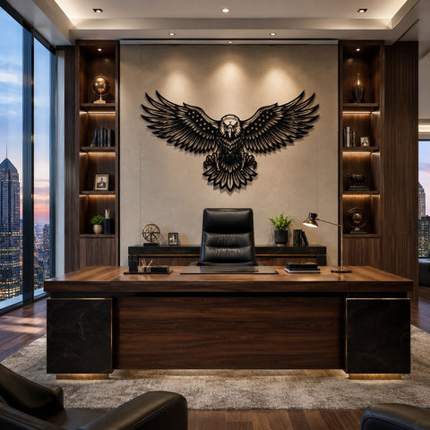 Patriotic Eagle Metal Wall Art SVG | American Flag Eagle Dxf Png Eps | Plasma Cut File | CNC Laser Cut Design | USA Outdoor Decor SVG HappyDesignStudio 