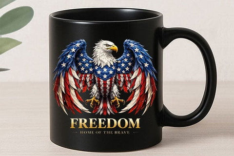 Patriotic Eagle PNG American Flag Bald Eagle Sublimation Design SVG BillahCrafts 
