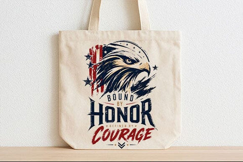 Patriotic Eagle PNG Bound By Honor Defined By Courage Sublimation Design SVG BillahCrafts 