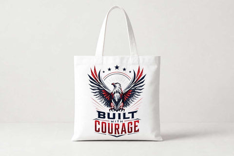 Patriotic Eagle PNG Built With Courage Sublimation Design SVG BillahCrafts 