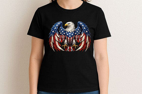Patriotic Eagle PNG Digital Download | American Flag Sublimation Design SVG BillahCrafts 