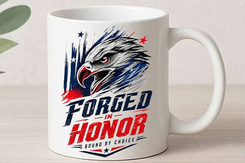 Patriotic Eagle PNG Forged In Honor Sublimation Digital Download SVG BillahCrafts 