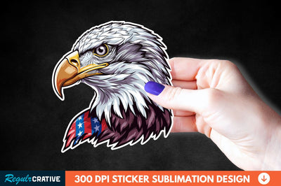 Patriotic Eagle Sticker Clipart Sublimation Regulrcrative 