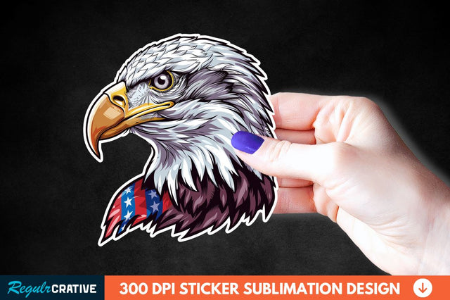 Patriotic Eagle Sticker Clipart Sublimation Regulrcrative 