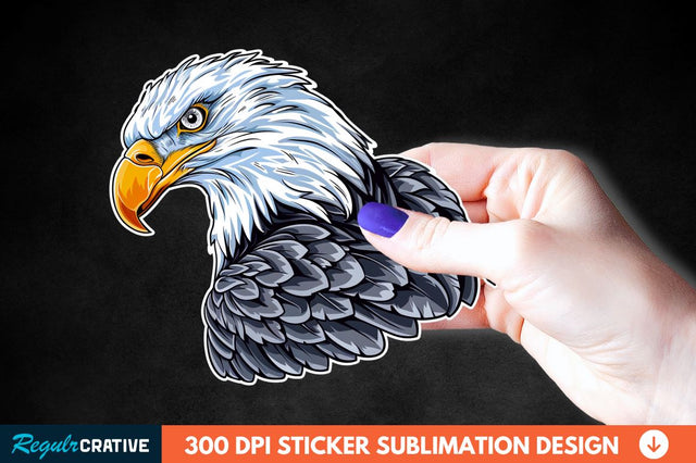 Patriotic Eagle Sticker Clipart Sublimation Regulrcrative 