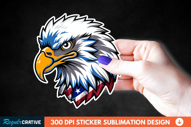 Patriotic Eagle Sticker Clipart Sublimation Regulrcrative 