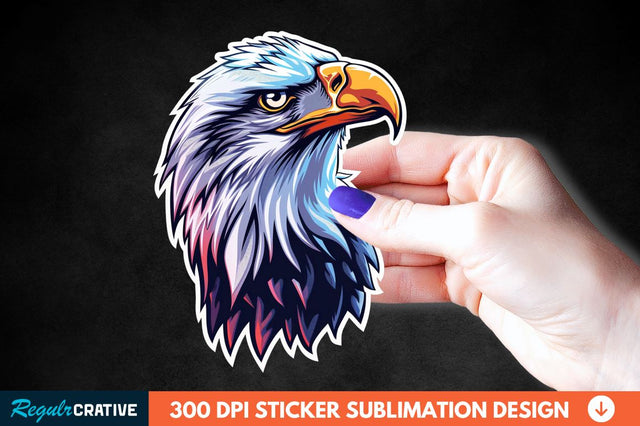 Patriotic Eagle Sticker Clipart Sublimation Regulrcrative 