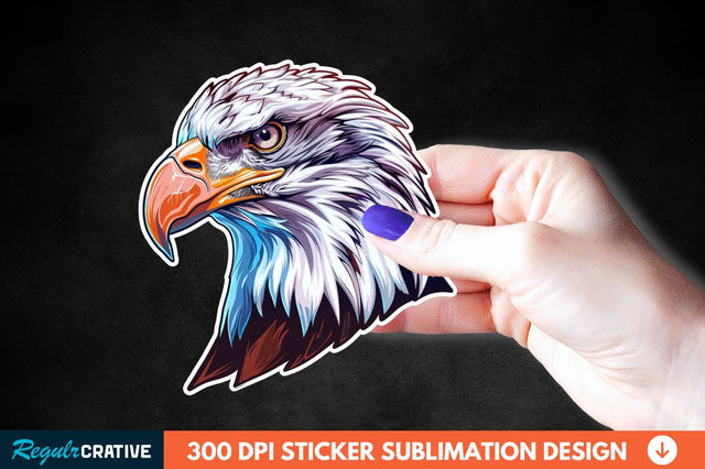Patriotic Eagle Sticker Clipart Sublimation Regulrcrative 