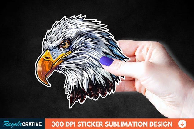 Patriotic Eagle Sticker Clipart Sublimation Regulrcrative 