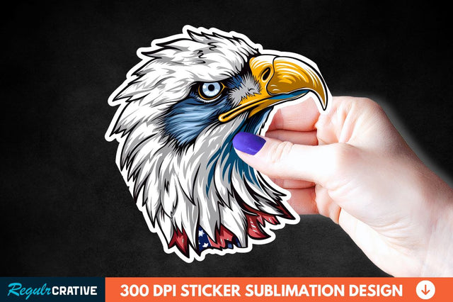 Patriotic Eagle Sticker Clipart Sublimation Regulrcrative 