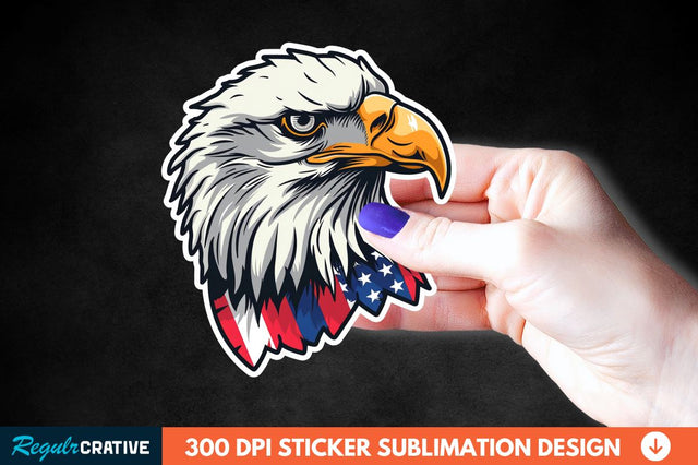 Patriotic Eagle Sticker Clipart Sublimation Regulrcrative 
