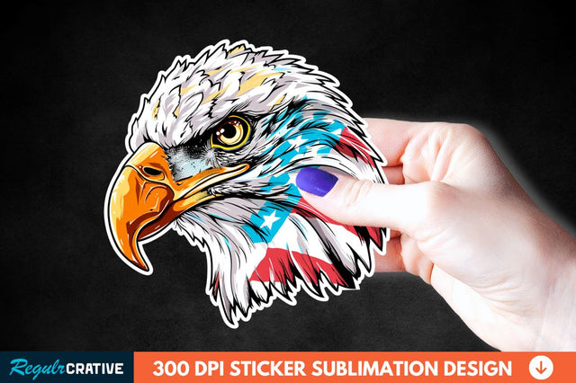 Patriotic Eagle Sticker Clipart Sublimation Regulrcrative 