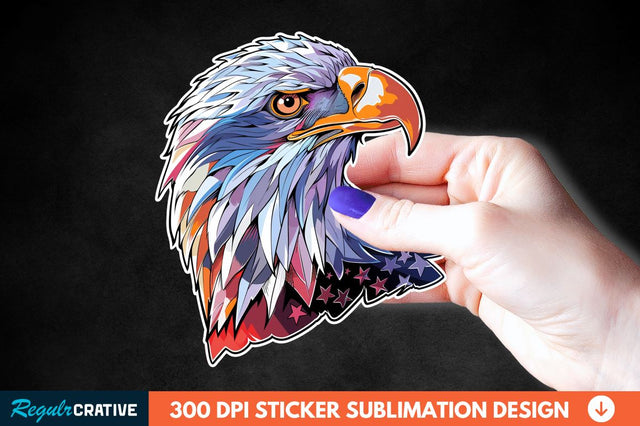 Patriotic Eagle Sticker Clipart Sublimation Regulrcrative 