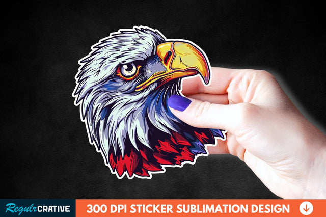 Patriotic Eagle Sticker Clipart Sublimation Regulrcrative 