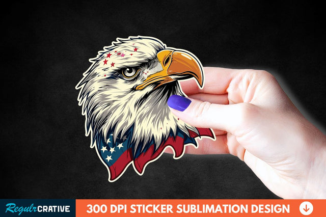 Patriotic Eagle Sticker Clipart Sublimation Regulrcrative 