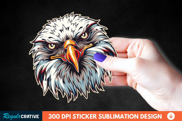 Patriotic Eagle Sticker Clipart Sublimation Regulrcrative 