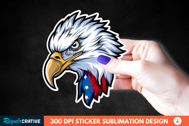Patriotic Eagle Sticker Clipart Sublimation Regulrcrative 