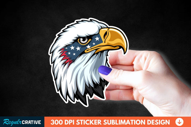 Patriotic Eagle Sticker Clipart Sublimation Regulrcrative 